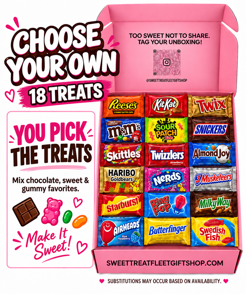 BIRTHDAY SUGAR RUSH - PICK YOUR OWN 18 SWEETS