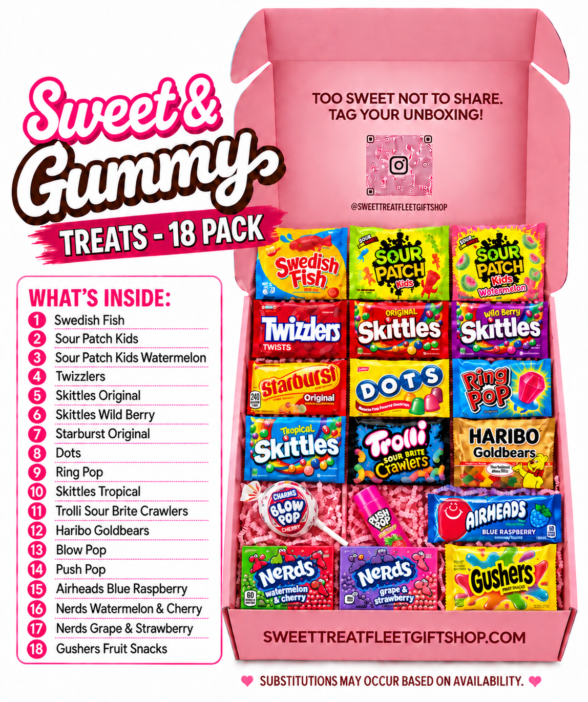 ULTIMATE BIRTHDAY SUGAR RUSH 18 PACK-SWEET & GUMMY